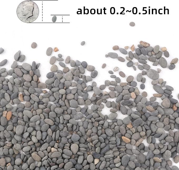 CJGQ 18lb Aquarium Gravel for Plants, Decorative River Rocks Pebbles for Succulents Cactus Outdoor Garden Landscaping, Natural Small Drainage Rocks Gravel for Fish Tank Vases Terrarium