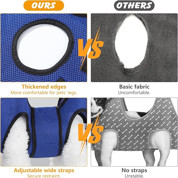 ondware Dog Grooming Hammock for Nail Trimming, Pet Grooming Sling Harness Kit, Safe Dog Restraint Hammock for Cats and Small Dogs, Home Grooming Supplies