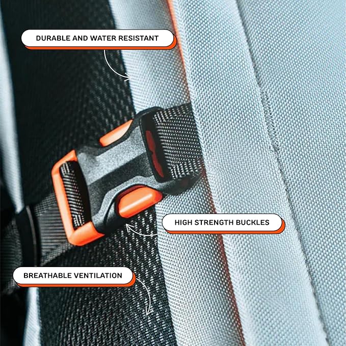 Maxine One Dog Backpack Carrier for Medium Dogs by Little Chonk | Adjustable & Ergonomic Front Facing Dog Carrier Backpack | Pet Backpack Carrier Featured in Wired Magazine - Light Gray