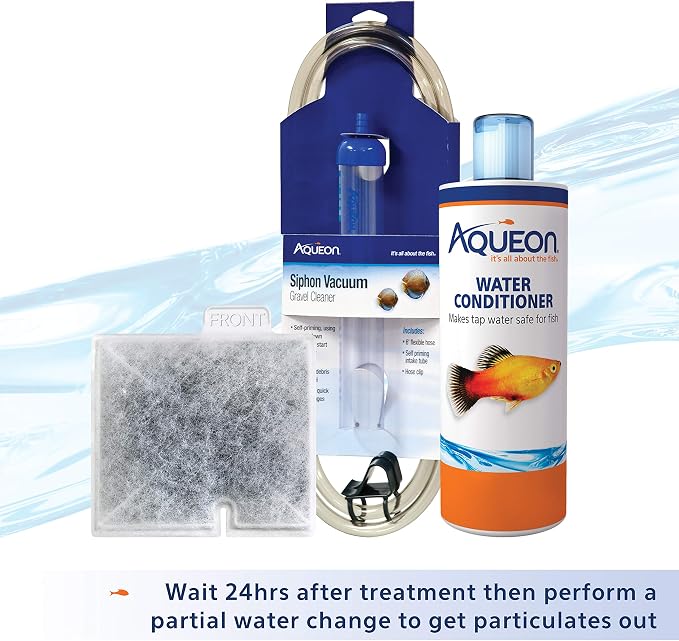 Aqueon Freshwater Aquarium Water Clarifier, Clears Cloudy Fish Tank Water, Safe to Use with Fish and Plants - 8 Ounces (Pack of 12)