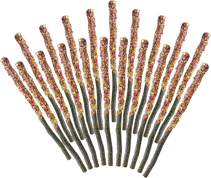 SunGrow Apple Sticks, Wood Chew Treats for Rabbits, Chinchillas, Bunny, Hamster, Squirrel, Guinea Pigs, Small Animals Molar Pet Chew Toys for Teeth Grinding (20 Pcs)