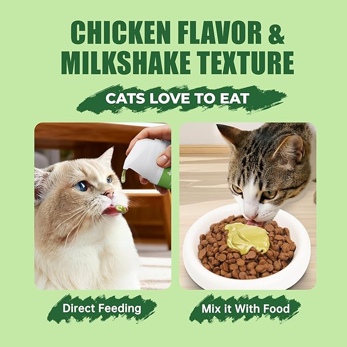 Just Try 3.38oz Cat Hairball Remedy Gel Chicken Flavor Paste Hairball Treatment for Cats Hairball Control Cat Supplements, Healthy Stomach & Shinny Skin