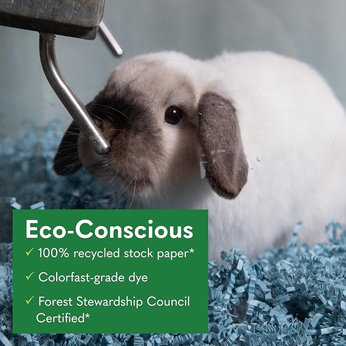 ECO BEDDING 99% Dust Free Paper Bedding for Small Pets and Birds, Blue Bulk Box, 10 lb (Expands to 250 L)