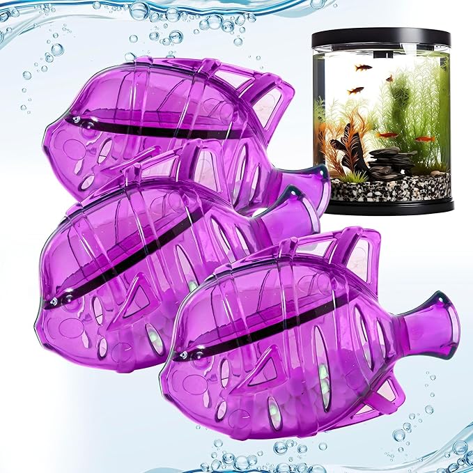 Clarence the Clarifier Fish - 6 pk, Purple-Orange - Aquarium Treatment, Clear Cloudy Fresh-Saltwater, Fish Safe, 10gal Tank Maintenance Ea
