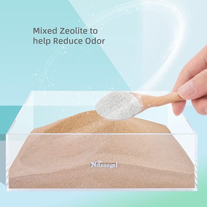 Niteangel Hamster Desert Bath Sand | No-Dust Bath or Potty Litter Sand for Hamster Chinchillas Gerbil Mice Degu or Other Small Pets