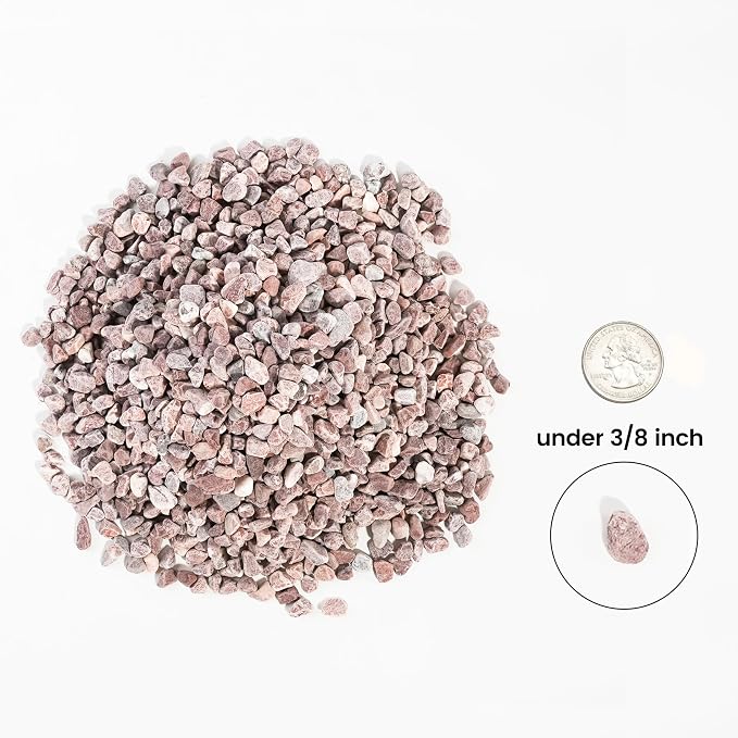 120 LBS Natural Gravel for Fish Tank, StoneCreek Betta Fish Aquarium Gravel, Vase Filler, River Rocks, Fish Tank Decorations, Perfect for Aquarium Decor, Fish Tank, Indoor Plant, Red