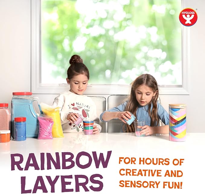 Hygloss Colored Sand for Crafts – 3 lb Bottle, Orange – Vibrant Colorful Fine Sensory Play Sand Art Kits for Kids – Classroom Activities for Children 3 4 5 6 7 8 9 10 11 12 – Safe for Ages 3+