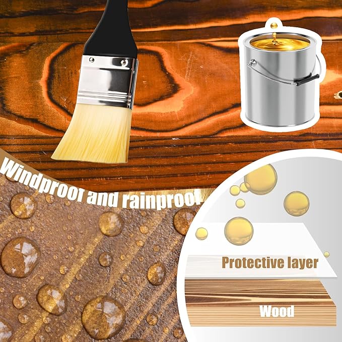 Waterproof Wooden Blue Bird House, Weather Treated Bluebird Box Houses for Outdoors, Nesting Box for Wrens, Swallows, Finches, Chickadee (Wood)