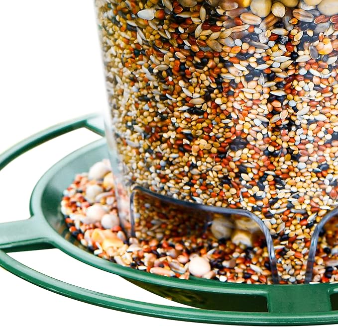 Hanizi Bird Feeder Outdoor Hanging for Wild Bird Seed, Green