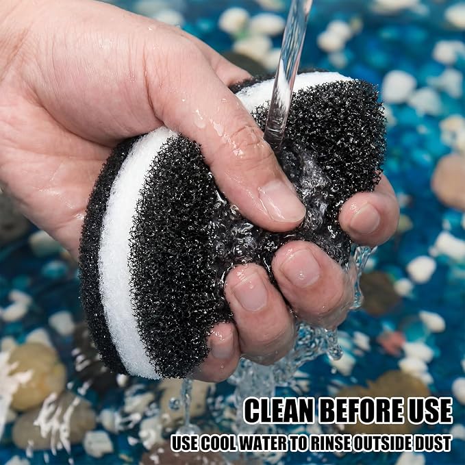Frienda 12 Pcs Aquarium Corner Sponge Filter Replacement Pads Fish Tank | 10-30 Gallon Replacement, Aquarium Sponge Filter Pad, Foam Air Driven Media Corner, Fry Shrimp Nano Fish Tank Filtration