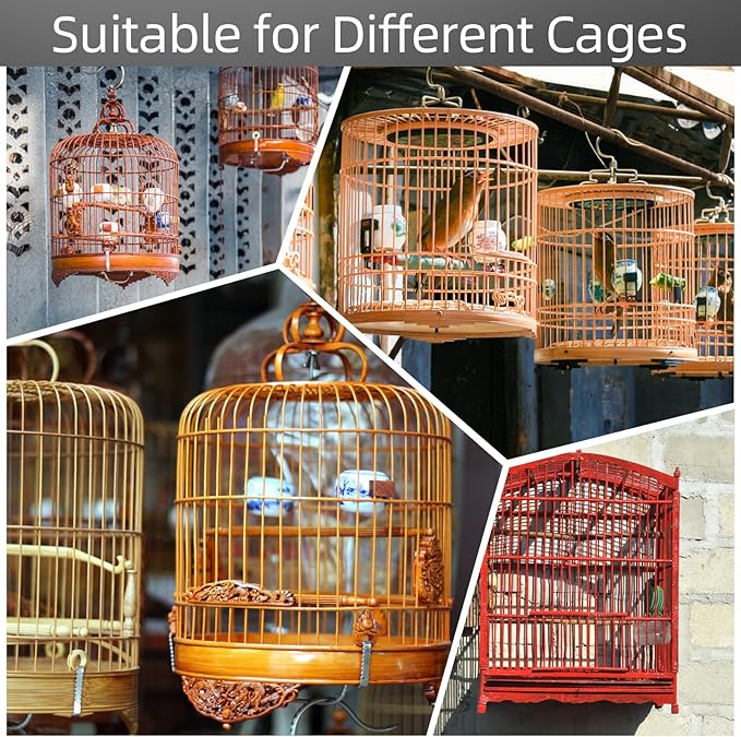 Bird Cage Seed Catcher Guard, Adjustable Stretchy Net Cover for Parrot Enclosures, Bird Cage Skirt Netting, Seed Catcher for Protective Shield for Parrot Enclosures (Black)