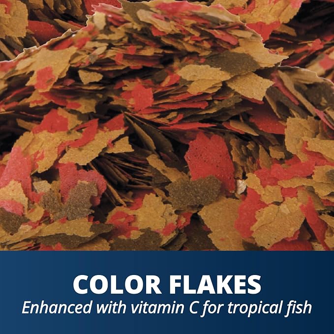 TetraColor Tropical Flakes, Color Boosting Fish Food, Nutritionally Balanced Diet for Tropical Fish, 2.2 lbs