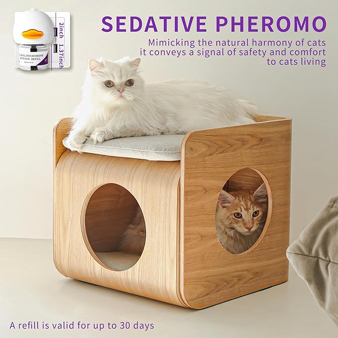 Cat Calming Diffuser Advanced Cat Pheromones Calming Diffuser, Enhanced Calming Pheromone Diffuser, 60 Day Starter Kit (48 mL*2pcs)