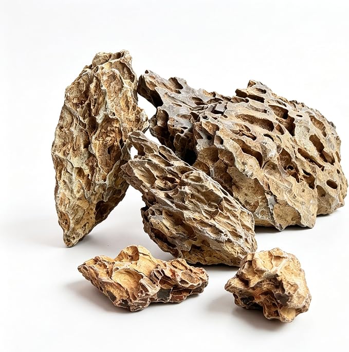 Dragon Stone Aquascaping Rocks, 1 lb (2-4"), Aquarium Stone Set | Beginner-friendly aquascaping • Easy layout building • Natural porous texture • Ideal for planted tanks
