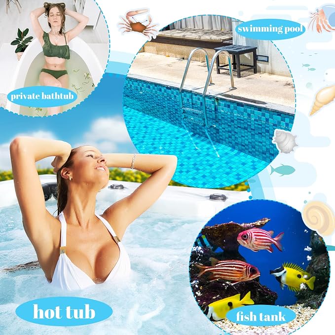 Zubebe Pool Filter Media Balls Fiber Filter Media for Swimming Pool Sand Filters and Bath Center Bathtubs Spas Aquarium and Grime Cleaning Scum (4.6 lbs, Black)