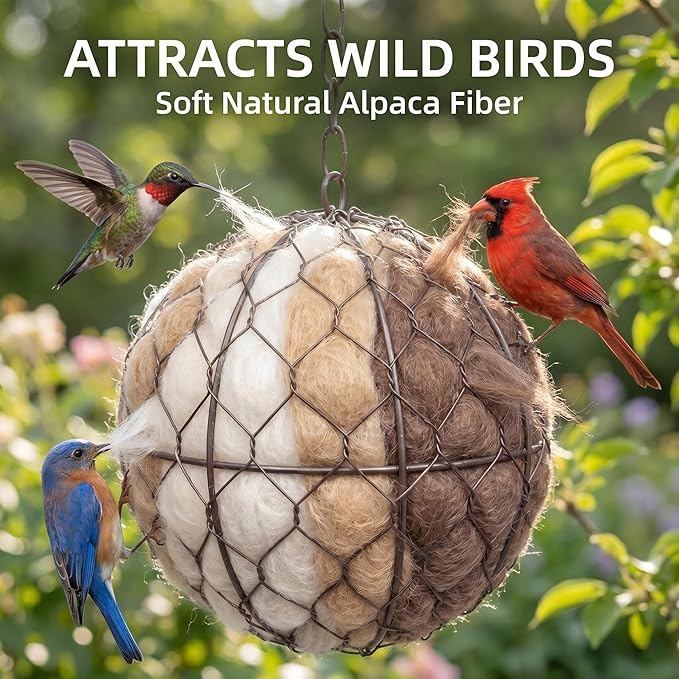 Bird Nesting Material for Wild Birds,Hummingbird Nesting Material,Reusable Hummingbird House Materials,Bird Watching Gifts