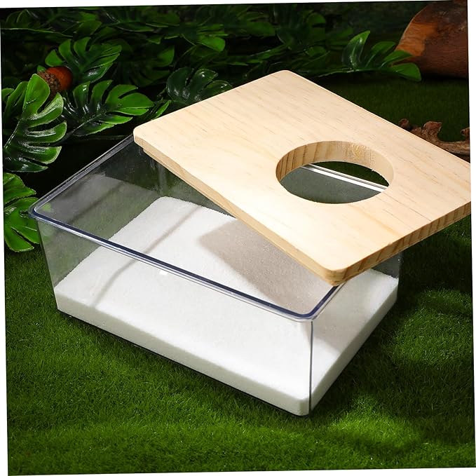 BESPORTBLE Hamster Sand Bath Box Transparent Acrylic Chinchilla Dust Bath Pet Supplies Easy to