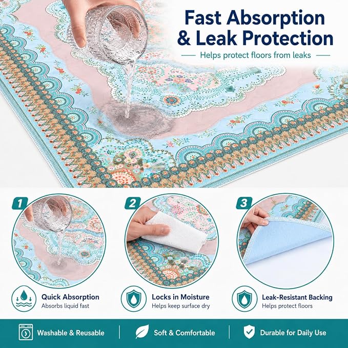 Aitmexcn Washable Pee Pads for Dogs, 2Pack Super Absorbent Reusable Puppy Pads ,100% Waterproof, Leak-Proof Whelping Pads Non-Slip Dog Mats for Floor Protector,Couch Cover, Crate, Potty Training 41x41