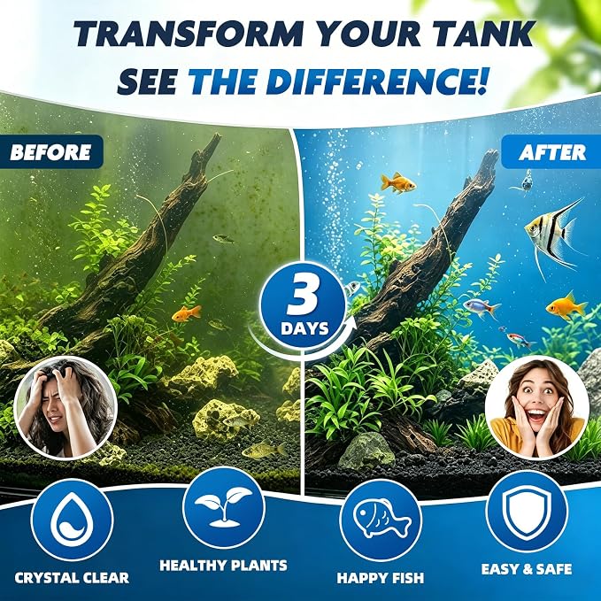 TARARIUM Small Aquarium Filter U-V for 10-30 Gallon Tank,118GPH Fish Tank Filters for Betta Fish Tank Green Clean Machine, Internal Pump Filter for Turtle Tank Saltwater Freshwater Crystal Clear | Adjustable flow rate