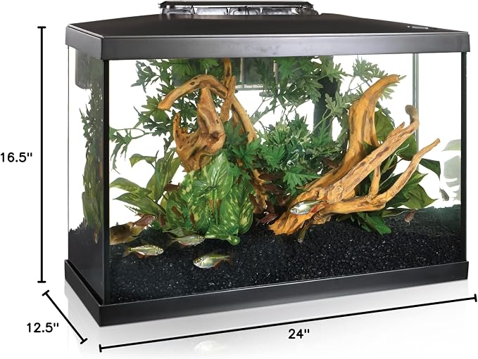 Marina 20 Gallon LED Aquarium Kit with Filter, Lighting & Accessories | Complete Fish Tank Setup