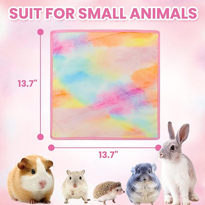 Guinea Pig Bedding - 3 Pack Waterproof Small Animal Cage Accessories for Guinea Pig Rat Hamster Chinchilla Hedgehog Rabbit Ferret- Washable Soft Fleece Pet Cage Liner Mat Blankets