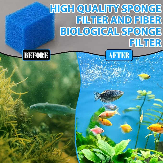 Threlaco 6 Pack Foam Filters Compatible with AquaClear 20 Power Filter, Aquarium Foam Insert, Replacement Sponge Pads for Use in Freshwater & Saltwater Aquarium