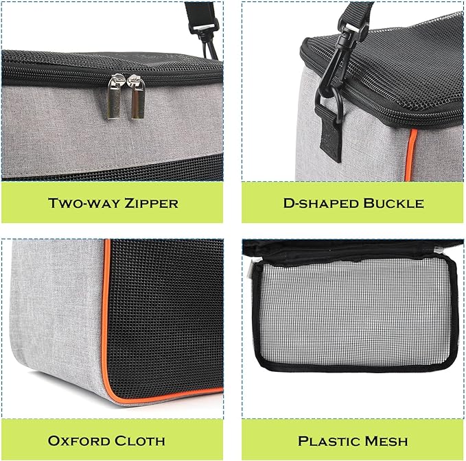 haozaikeji Guinea Pig Carrier Bag Portable Rabbit Travel Bag Breathable Small Animal Outgoing Pouch Hamster Carrier with Pad