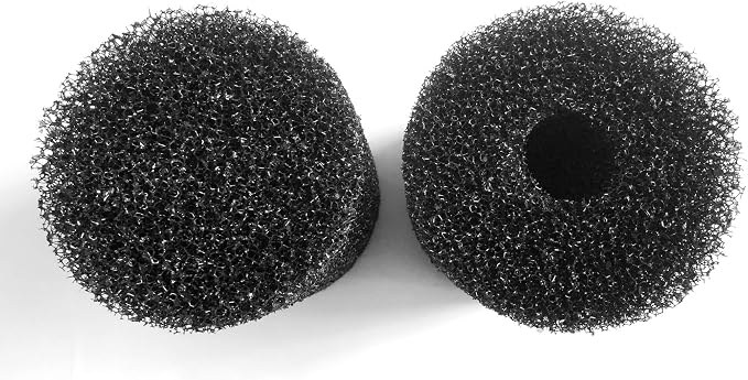 2 Pack X-Large Overflow Filter Box Intake Round Pre-Filter Foam Sponge 5.91" x 4.13" for Aquariums and Ponds (Coarse 25PPI)