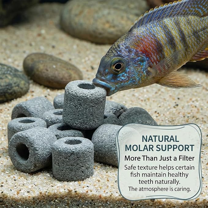Sukh 15oz Ceramic Rings for Aquarium Filter - Black Bio Media with Bags | Porous Ceramic Rings for 20-55 Gallon Fish Tank, Canister & Pond Systems, Freshwater Saltwater Setup, Replacement & Flow