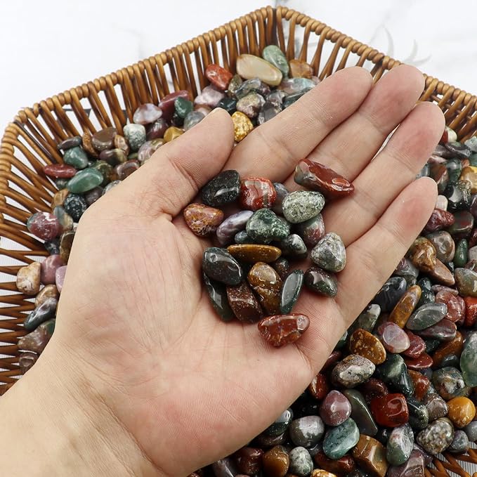 0.96LB Natural Pebbles Aquarium Decorative Crushed Stones Fish Tank Gravel Succulent Rocks Vase Filler Bulk Tumbled Polished Irregular Shaped
