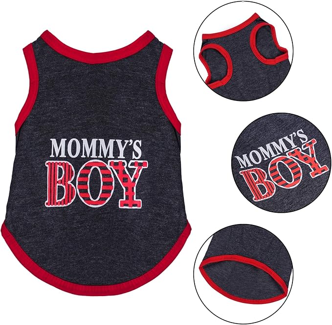 Pistha 4 Pack Dog Shirts Summer Printed Puppy Clothes Novel Sleeveless Pet T Shirts Dog Clothes for Small Medium Dogs Cats Boy(L)