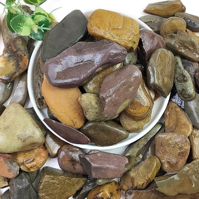 Aquarium Gravel, 20lbs Fish Tank Rocks, 1.2-2.4 inches | Aquascape Substrate for Turtle Tank, River Rocks, Safe for Aquariums, Terrariums