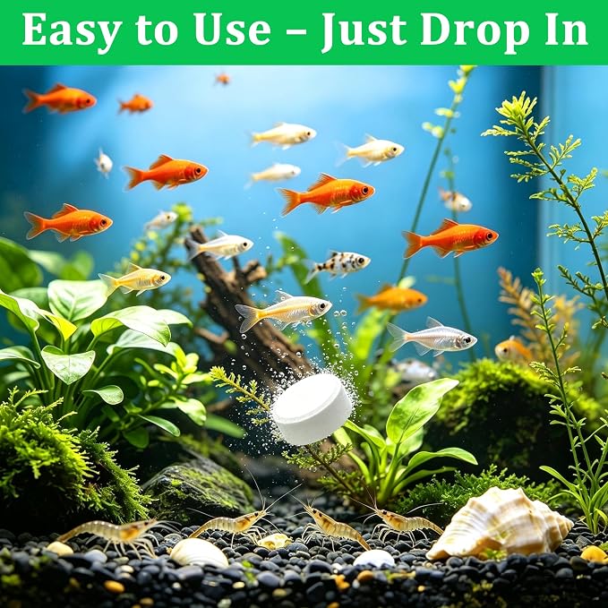 Aquarium Water Purification Tablets - Clear Turbidity (1) | Clears Cloudy Water from Any Fish Tank, Safe for All Aquatic Life, Ideal for Regular Maintenance