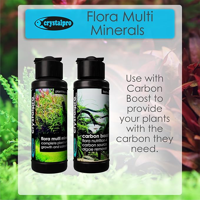 Flora Multi Minerals Aquarium Plant Fertilizer - All in One Aquarium Fertilizer for Fast Growing Healthy Plants - Plant Food for Root and Leaf Development (16.9 Fl Oz)