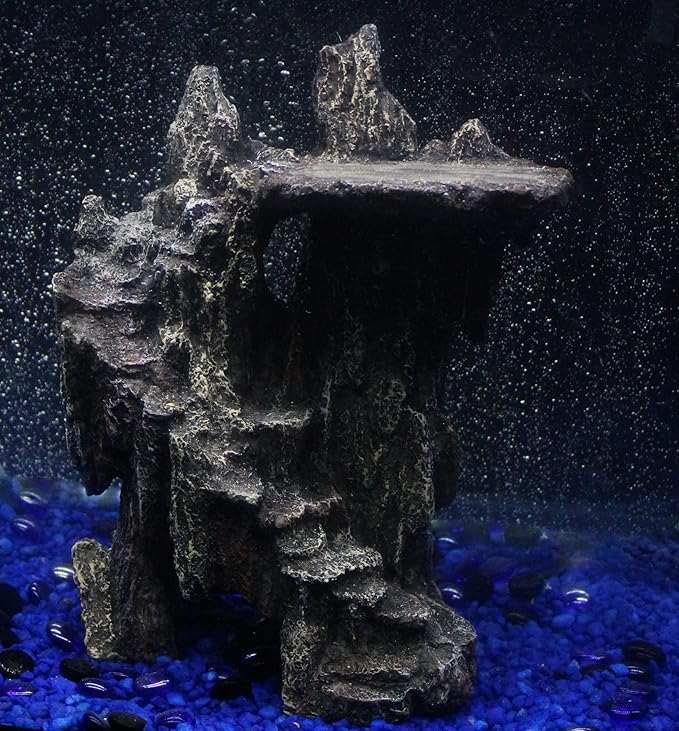 Penn-Plax Reptology Shale Step Ledge Cave Hideout - Aquarium & Terrarium Decoration - for Fish, Reptiles, Amphibians, and Small Animals - Large 2 (REP189)