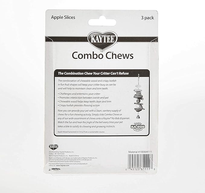 Kaytee Combo Chews Apple Slices, 6-Pack