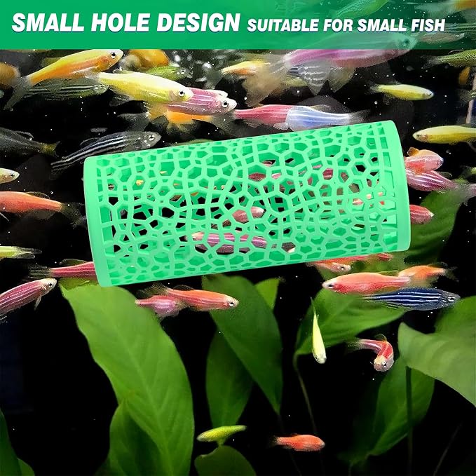 Abizoo Betta Fish Tunnel Hideout Aquarium Decoration, Mint Green | Hollow Coral Design, Smooth Finish, Habitat Cave for Betta Shrimp Guppies Neon Tetras Zebra Danios Small Fish