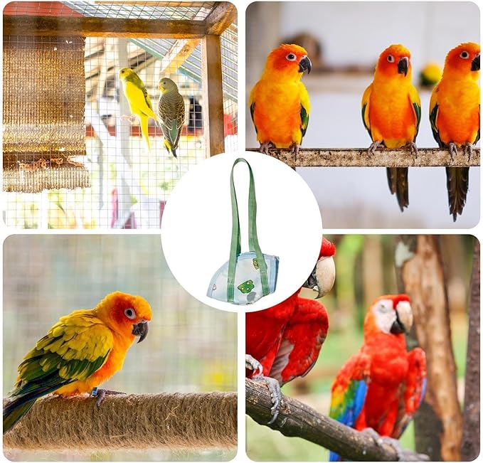 Parrot Carrier Bag – Bird Travel Backpack, Portable Cage Holder, Adjustable Harness Strap | Secure Lock System, Breathable Structure, Easy Carry Handle for Outdoor Use