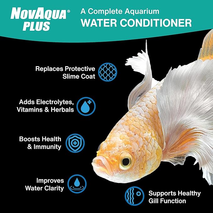 Kordon #33156 Novaqua Plus- Water Conditioner for Aquarium, 16-Ounce, Black