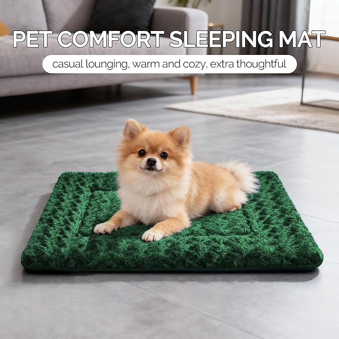 Soft Reversible Dog Mat - Dual-Sided Design for All Seasons - Machine Washable for Crates, Travel, and Home