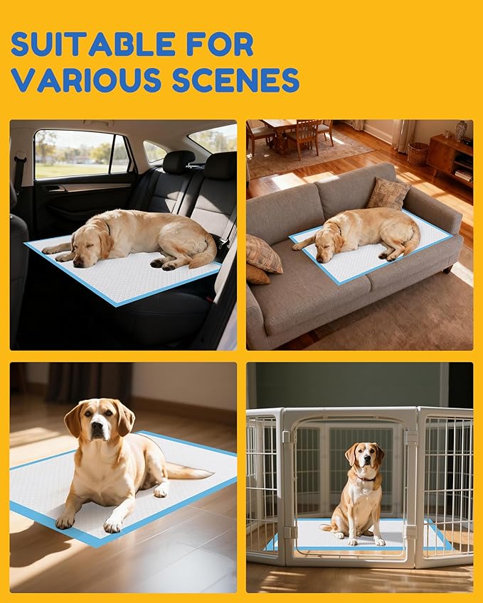 30 Count-36" x 36" XXXL Pee Pads for Dogs, Extra Large Puppy Pads, Super Absorbent Disposable Dog Training Pads, Quick Drying, Leak-Proof, Ultra Thick Potty Pads for Dogs, Puppies, Doggie, Cats