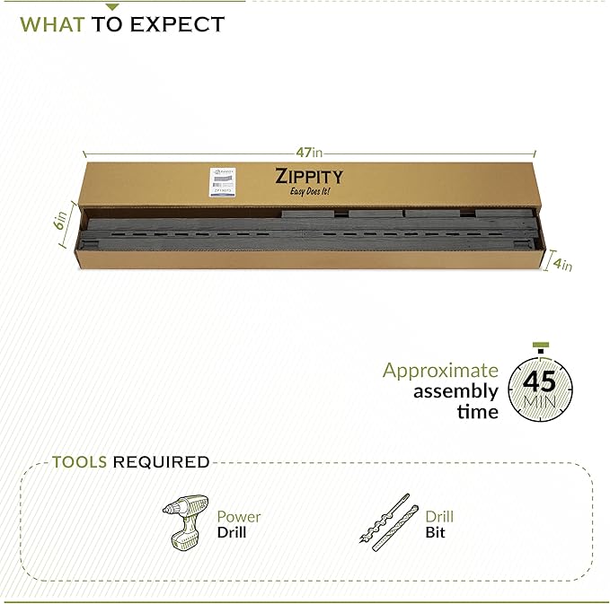Zippity Portable Puppy Fence Kit - 22in H x 44in W (2 Panels), Charcoal Color, Freestanding Dog Playpen for Yard & Indoors, Vinyl Picket Outdoor Fence, ZP19073