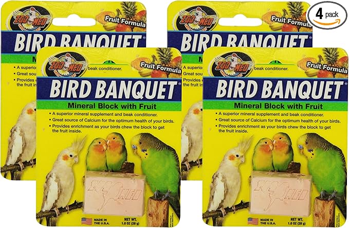 Zoo Med Fruit Bird Banquet Block Small (Pack of 4)