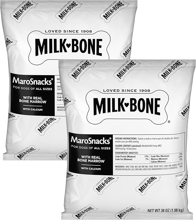 Milk-Bone MaroSnacks Dog Treats, 38 Ounce Refill Packs (Pack of 2)