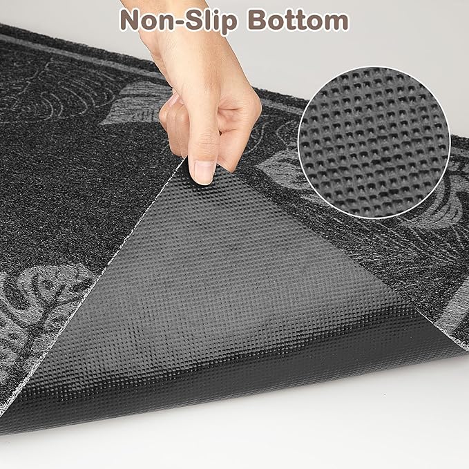 Unicorn Catcher 33x22 inches Cat Litter Mat Non-Slip Bottom Litter Box Mat Urine-Proof Soft Litter Mat for Cats Waterproof Pads Protects Floors Cat Mat for Litter Box