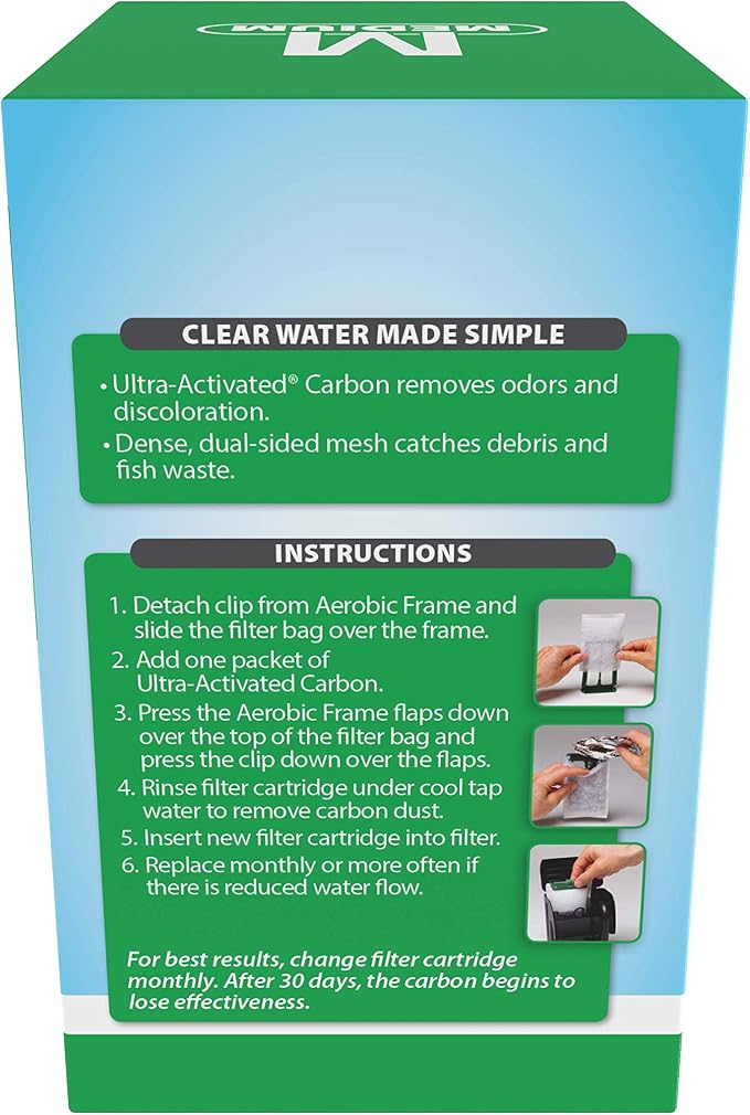 Tetra Whisper Bio-Bag Medium Filter Cartridges for Aquariums, Unassembled, Fits Tetra Whisper Fish Tank Filters 5-10 Gal, PF-10, IQ 10, 6 Count (Pack of 9)