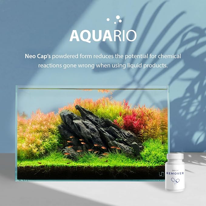 Aquario Neo Cap - Water Conditioner for Aquarium Tank - Neutralizes Chlorine, Supports Fish Health, Ideal for Water Changes, Safe for Freshwater and Saltwater Aquatic Life - Remover, 60 Capsules