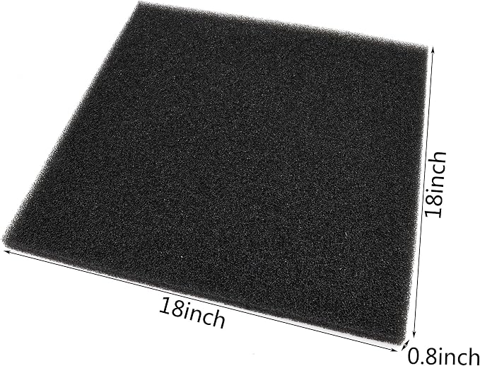 Aquarium Filter Bio Sponge Pad, Foam Sponges Filter Media, Cut fit it Filter Accessories for Fish Tanks and Ponds (18"x18"x0.8" (20PPI) 2 Pack)