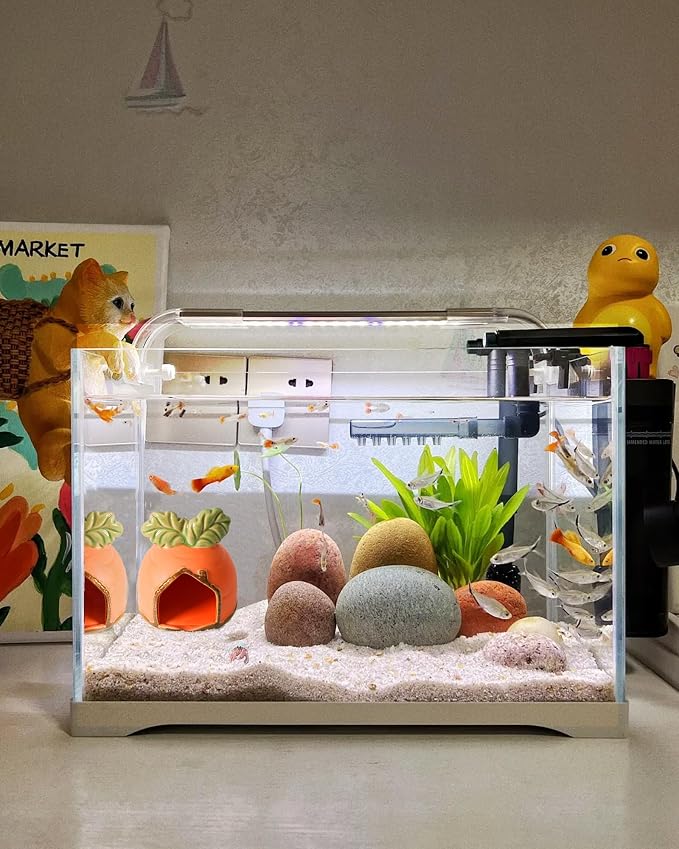 Ceramic Aquarium Decor Orange Carrot Betta Fish Tank Accessories | Smooth-Surface Safe for Fish Hiding & Breeding, Easy-Clean, No Assembly, for Play & Rest,Fits 3.5-5 Gallon Fish Tanks