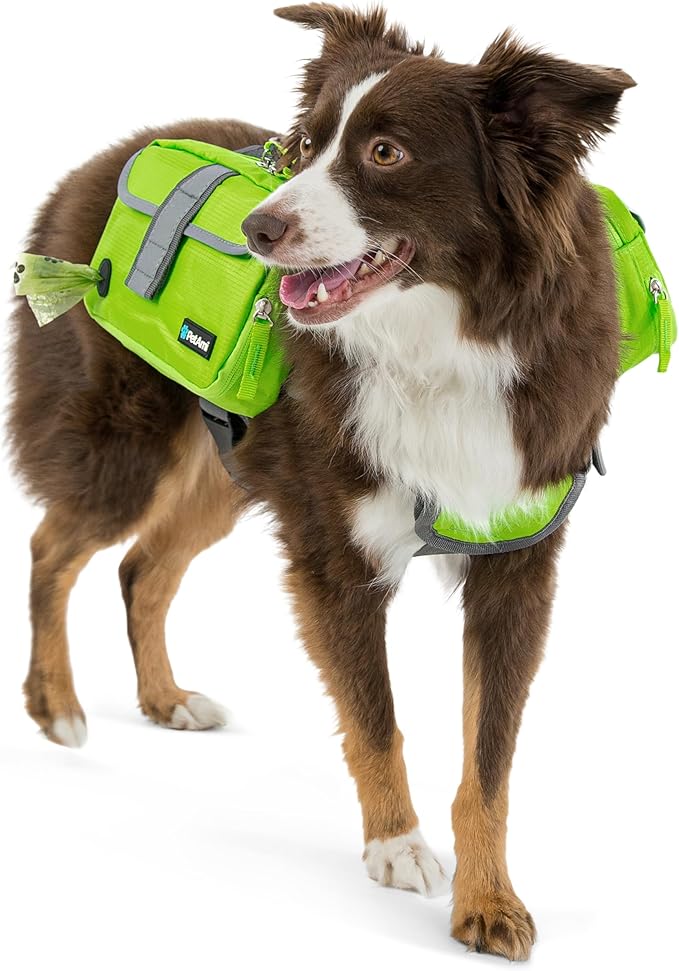 PetAmi Dog Backpack for Medium & Large Dogs, Saddle Bag for Dogs to Wear for Hiking, Pet Backpack Harness Dog Pack with Reflective Side Pockets for Walking Running